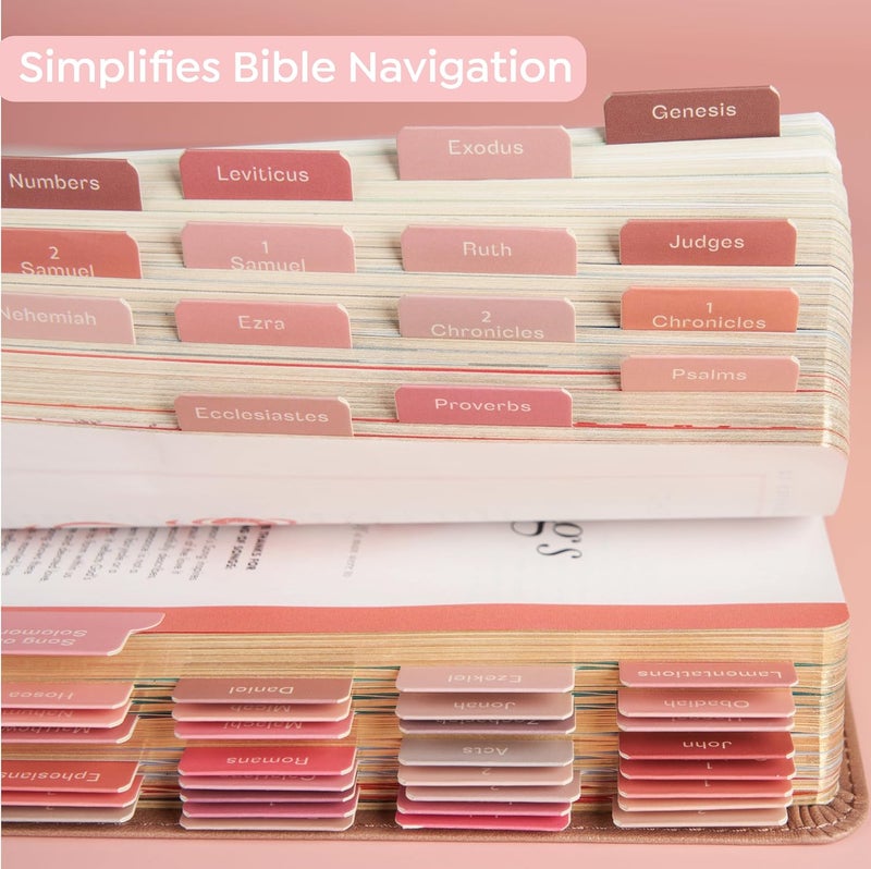 Believe - Bible Tabs, Rosey Edition with Stickers Included, Laminated Bible Tabs for Women and Men, Bible Accessories and Bible Study Supplies, Bible Book Tabs and Sticker Labels Designed for Bibles - Image 4